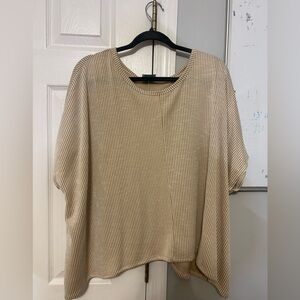 Striped Beige Women's Top